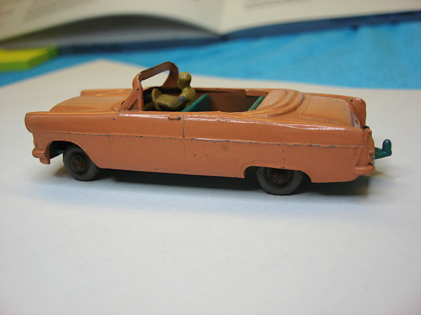 Vintage Lesney No. 39A Pink Ford Zodiac Convertible Diecast Model Car - Good Condition