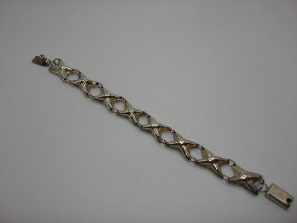 Vintage Sterling Silver X Link Bracelet | 925, 7 1/4