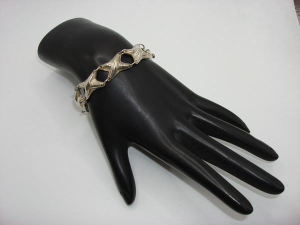 Vintage Sterling Silver X Link Bracelet | 925, 7 1/4