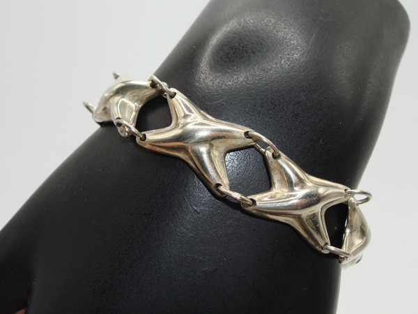 Vintage Sterling Silver X Link Bracelet | 925, 7 1/4