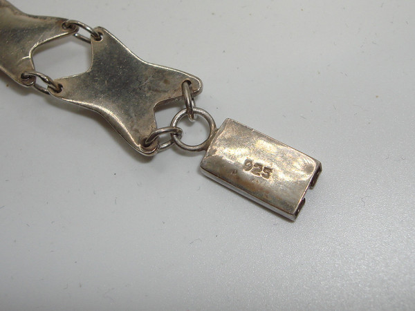 Vintage Sterling Silver X Link Bracelet | 925, 7 1/4