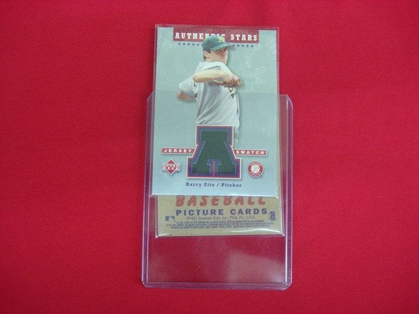 Barry Zito Autographed Jersey Relic Baseball Card Lot - Bowman Heritage & Upper Deck Authentic