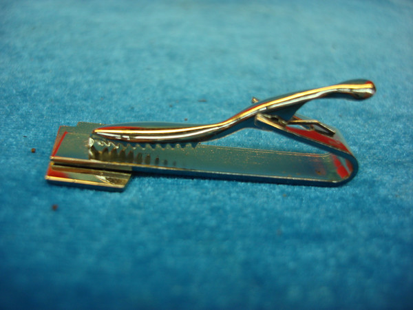 Vintage Little League Baseball Tie Clip - Silver Tone Enamel, Collectible