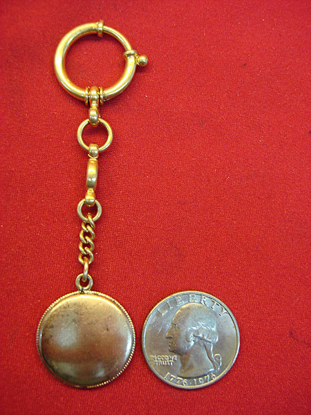 Antique Gold Filled Fob Watch Chain with Fancy Motif - Excellent Condition