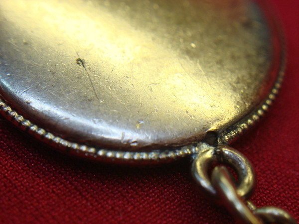 Antique Gold Filled Fob Watch Chain with Fancy Motif - Excellent Condition