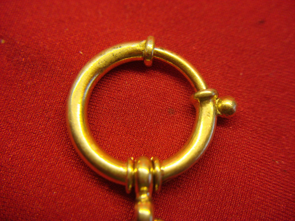 Antique Gold Filled Fob Watch Chain with Fancy Motif - Excellent Condition