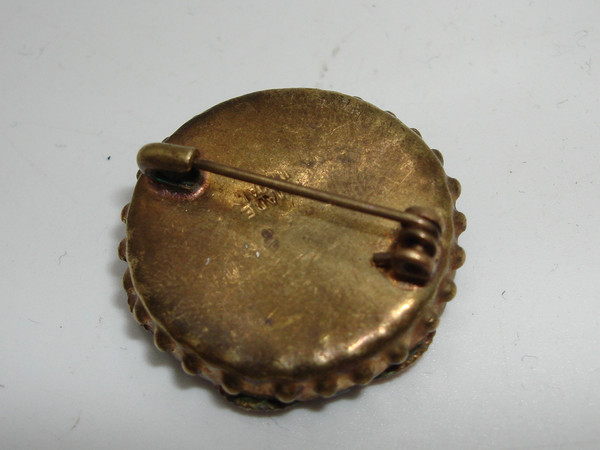 Vintage Micro Mosaic Pin, Made in Italy - Delicate Floral Design