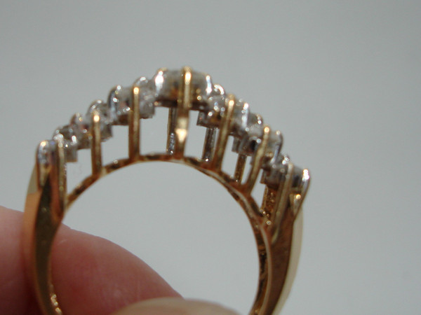 14K Gold Waterfall Diamond Ring - 1.5ctw, Size 7
