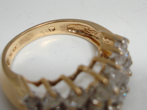 14K Gold Waterfall Diamond Ring - 1.5ctw, Size 7