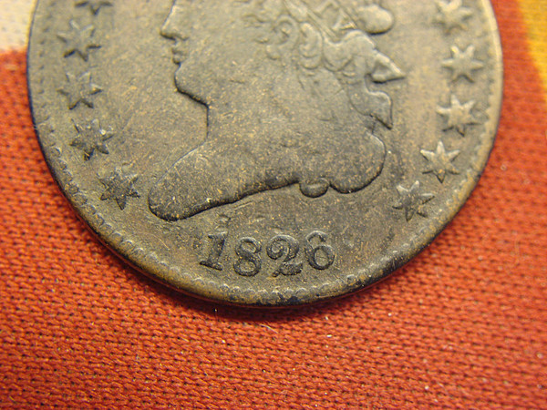1826 USA Classic Head Half Cent Coin - Excellent Condition Copper