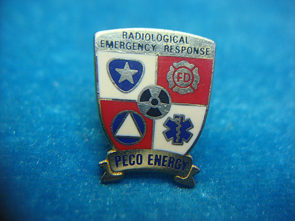 Vintage PECO Philadelphia Electric Company Lapel Pin - Radiological Emergency Response