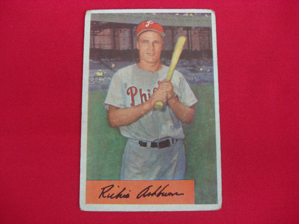 1954 Bowman Richie Ashburn #15 Philadelphia Phillies Baseball Card - PSA Graded (Condition Details)