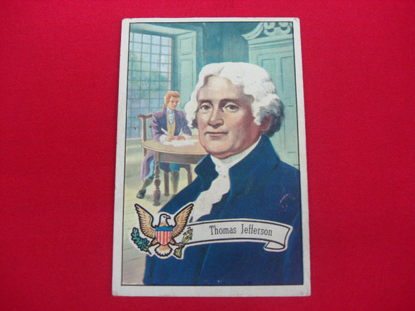 1952 Bowman U.S. Presidents Thomas Jefferson #5 Trading Card - Vintage Collectible