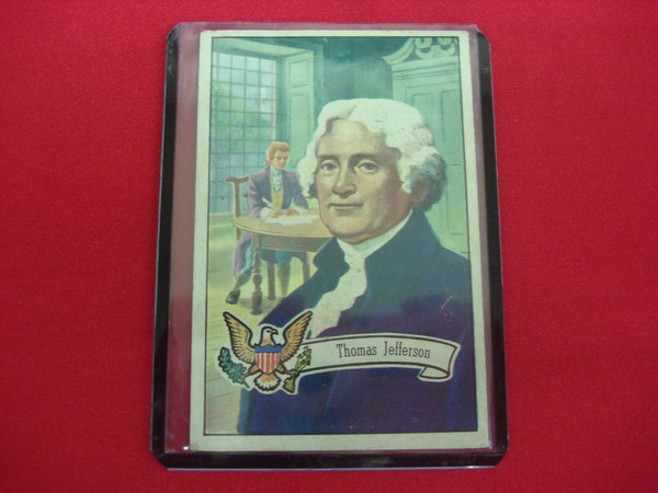 1952 Bowman U.S. Presidents Thomas Jefferson #5 Trading Card - Vintage Collectible