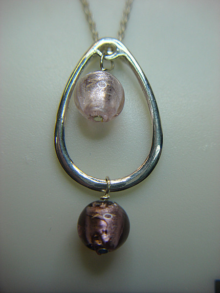 Sterling Silver Pink Stone Jewelry Set - Necklace, Pendant & Earrings