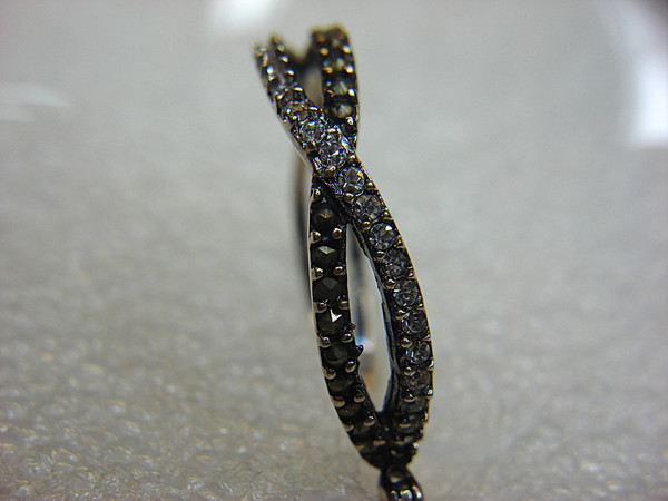 Macy's Sterling Silver Marcasite & Rhinestone Hoop Earrings - New With Card