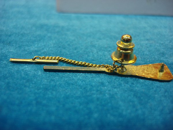 Vintage Gold Lacrosse Stick Tie Tack / Lapel Pin - Excellent Condition