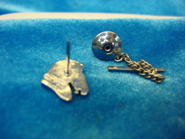 Vintage Avon Trojan Horse Tie Tac/Lapel Pin - Silver Tone, Intricate Design - #454