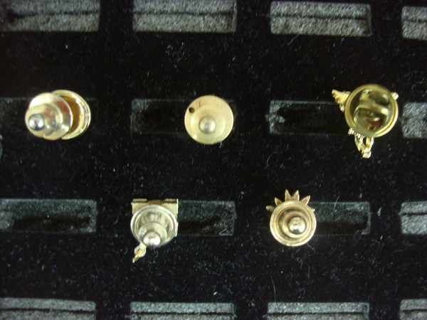 Vintage Gold Tone Tie Tack Set (5 Pcs) - Unique & Unusual Lapel Pins #480