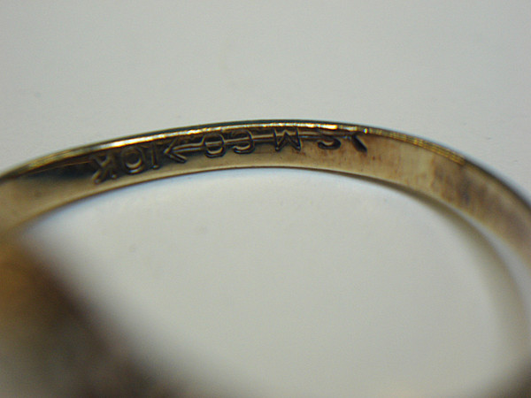 Vintage 10K Yellow Gold Filigree Ring w/ White Sapphire (Size 5) - Restoration Opportunity