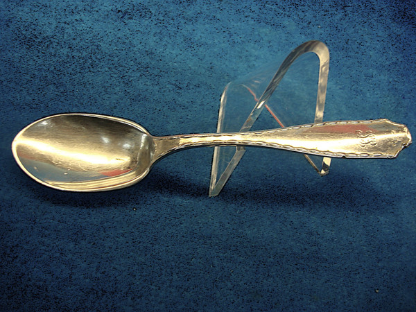 Vintage Tiffany & Co. Marquise Sterling Silver Ice Cream Spoon - Monogrammed (5 3/4