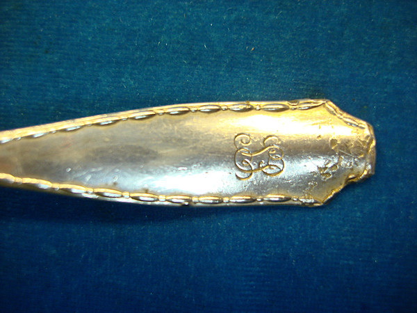 Vintage Tiffany & Co. Marquise Sterling Silver Ice Cream Spoon - Monogrammed (5 3/4