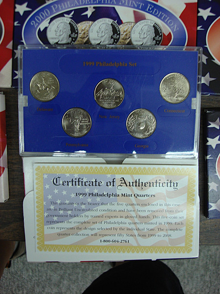 Complete 1999-2006 State Quarter Sets - BU Phila & Denver + Gold/Platinum Layered Coins (32 Sets)