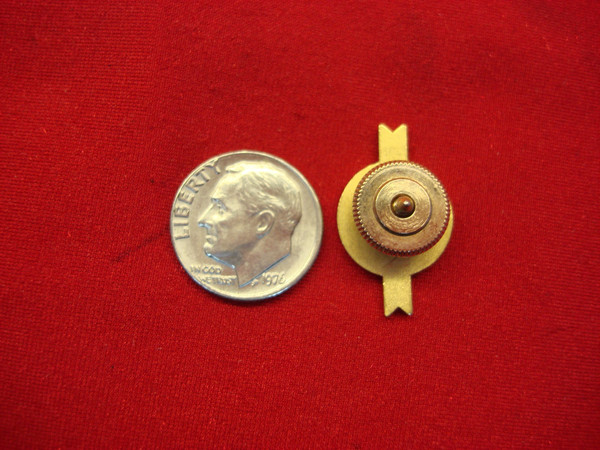 Vintage Barbershop Harmony Society Lapel Pin - Gold Tone, Red, White & Blue Enamel