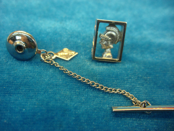 Vintage Sarah Coventry Roman Soldier Tie Tac - 2D Silver Tone - Excellent Condition