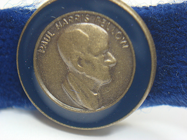 Vintage Rotary Club Paul Harris Fellowship Lapel Pin / Tie Tac - Gold Tone Enamel - #474