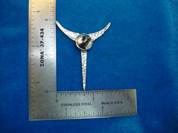 Steven Lavaggi American Angel Lapel Pin - Collectible Silver Tone Enamel Pin