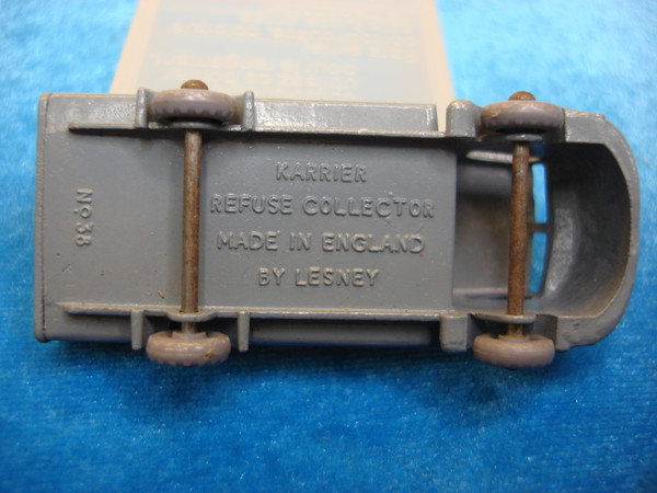 Vintage Lesney Matchbox No. 38A Karrier Refuse Collector - Dark Gray, Excellent Condition