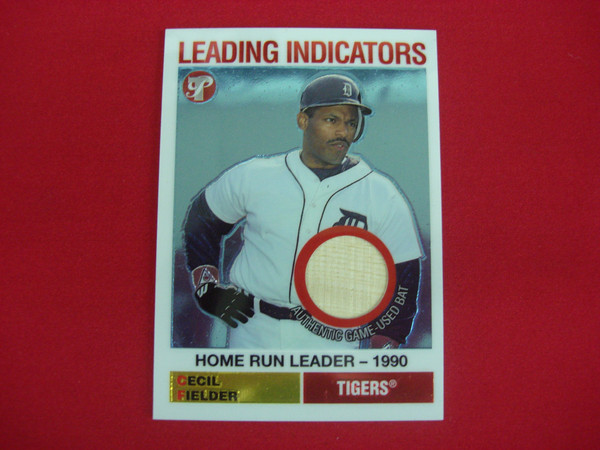 2005 Topps Pristine Legends Cecil Fielder Bat Relic Baseball Card #LI-CF - Detroit Tigers History