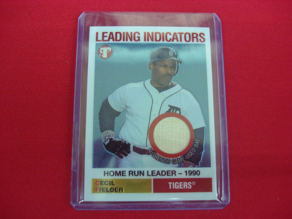2005 Topps Pristine Legends Cecil Fielder Bat Relic Baseball Card #LI-CF - Detroit Tigers History