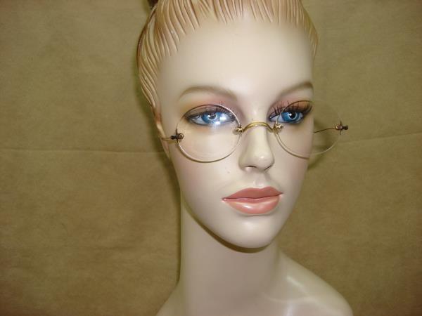 Antique Victorian 10K Gold Filled Eyeglasses - SHUR-ON Frameless, c. 1910s
