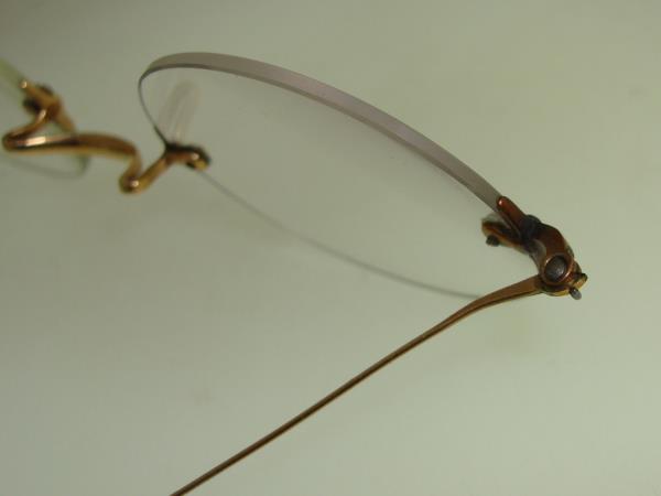 Antique Victorian 10K Gold Filled Eyeglasses - SHUR-ON Frameless, c. 1910s