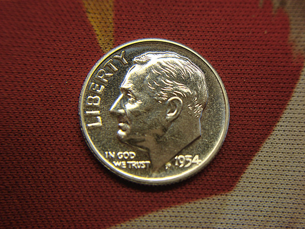 1954 Proof Roosevelt Dime - Uncirculated from Whitman Album
