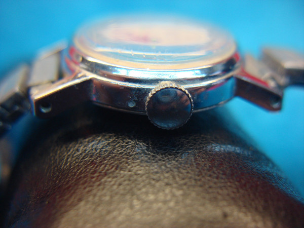 Vintage Mickey Mouse Wristwatch by U.S. Time/Ingersoll - Chrome Bezel, Stem Wind