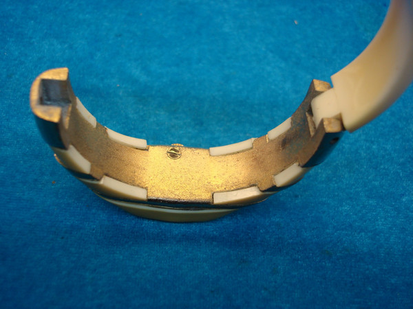 Vintage Lucerne Celluloid Bangle Wristwatch - Brass Accents & Accurate Timekeeping