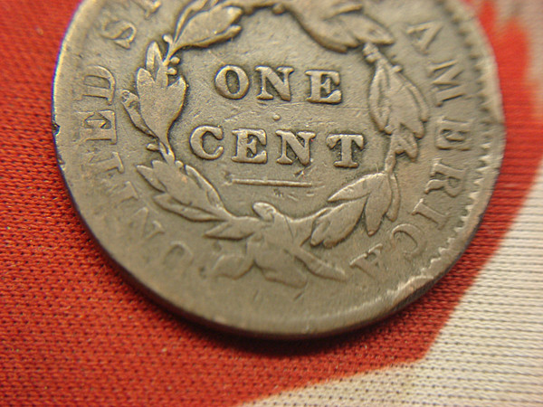 1835 Large Cent - Matron Head, LG 8/Stars, Natural Patina - Rare US Coin