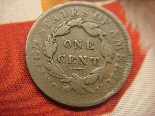 1835 Large Cent - Matron Head, LG 8/Stars, Natural Patina - Rare US Coin