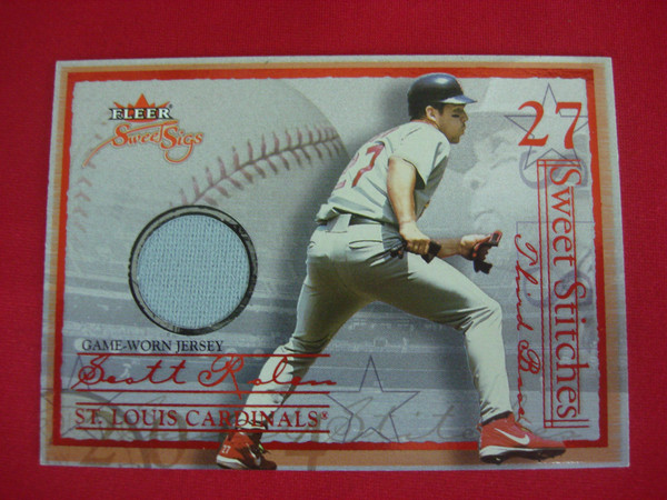 2004 Fleer Sweet Signatures Scott Rolen Relic Card #ST-SR 108/125 - St. Louis Cardinals Memorabilia