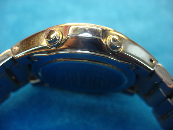 CASIO DBW30 Data Bank Telememo Analog/Digital Watch - Unworn, Stainless Steel, Gold Accents