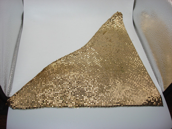 Vintage Whiting & Davis Gold Mesh Bib Necklace | Estate Find - 16