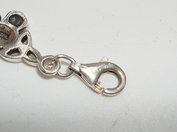Vintage Sterling Silver Claddagh Bracelet - 7.5 Inch Celtic Design, Authentic 925