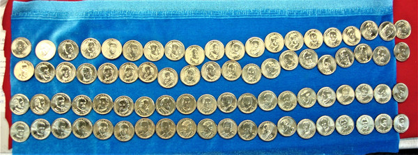 2007-2016 Presidential Dollar Set P&D (79 Coins) - From Original Rolls - Missing 2014 Coolidge