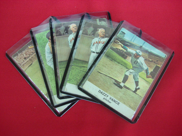 Vintage 1961 Golden Press Baseball Card Lot: Vance, Dickey, McGraw & Traynor