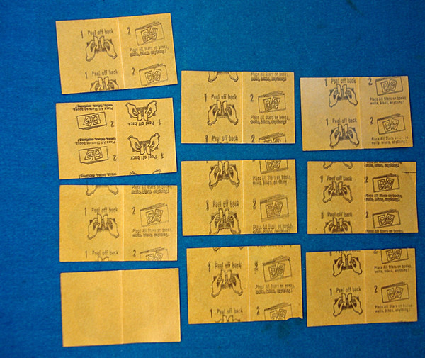 Vintage 1963 Topps Baseball Peel Off Cards (8-Card Lot) - Original Backings
