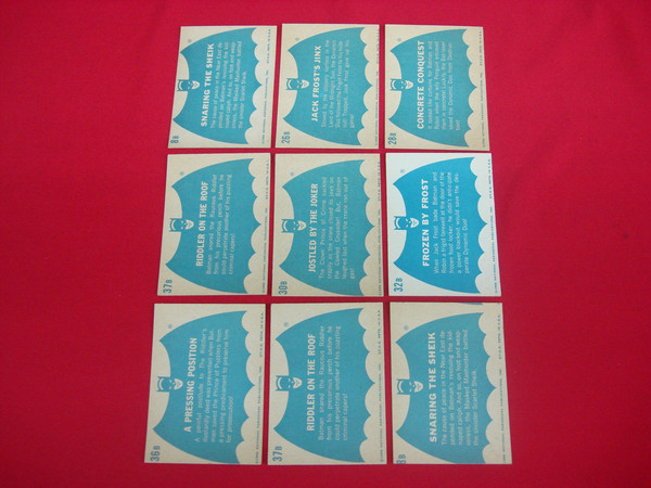 Vintage 1966 Topps Batman Comic Trading Cards (Set of 9) - Great Condition!