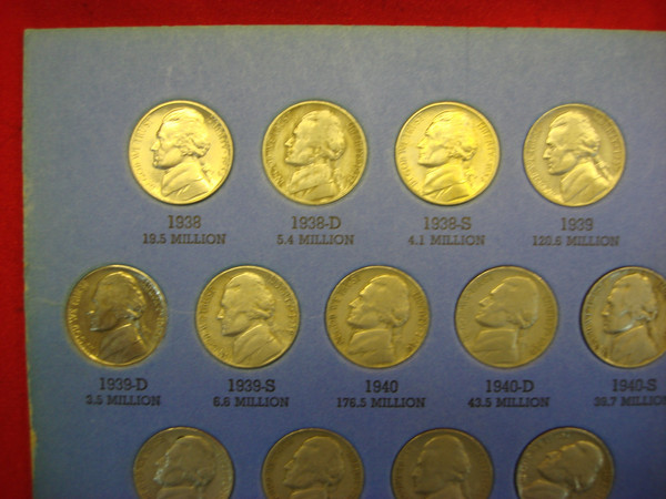 Complete Jefferson Nickel Set (1938-1961) P-D-S - 65 Circulated Coins - Wartime Nickels